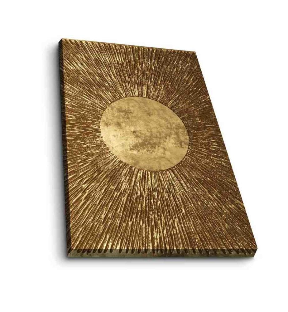 Dekoratives Leinwandgemälde, Gold, Leinwand, Kiefernholzrahmen