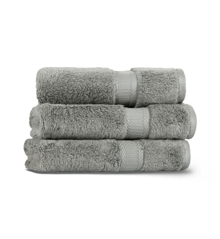Waschhandtuch, Grau, 65% Baumwolle / 35% Lyocell