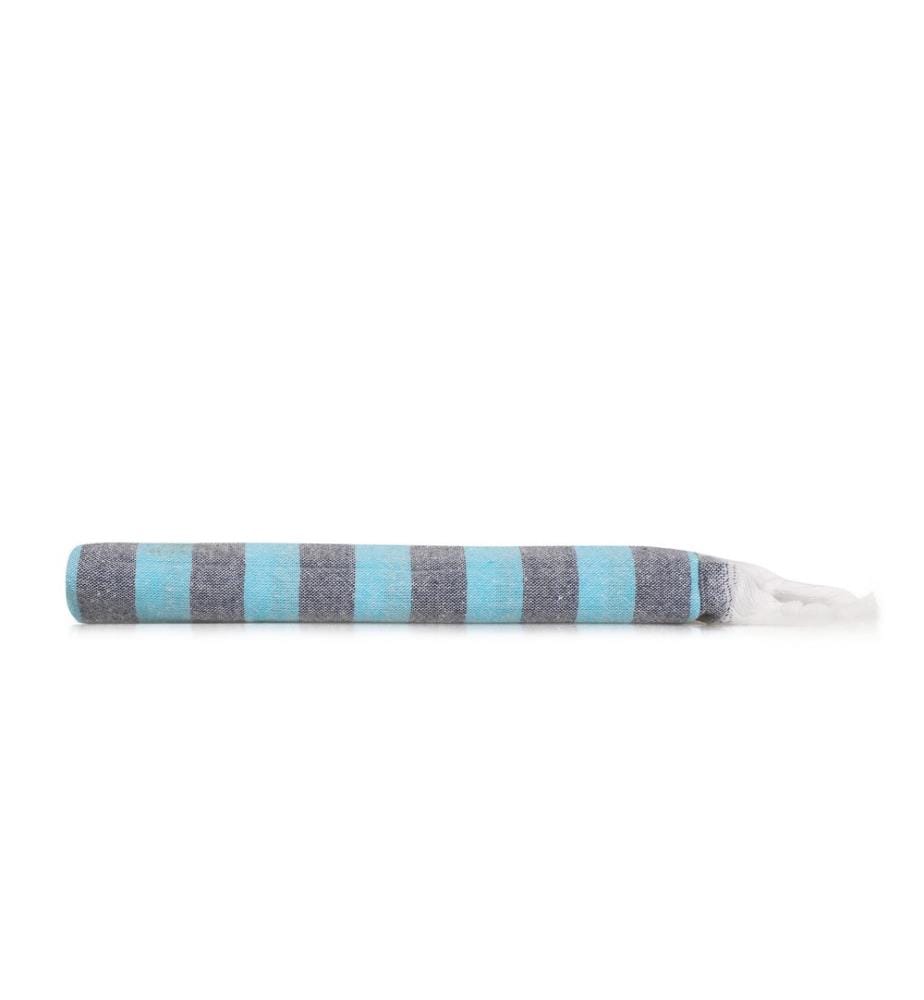 Fouta, telo mare, blu scuro, 100% COTONE