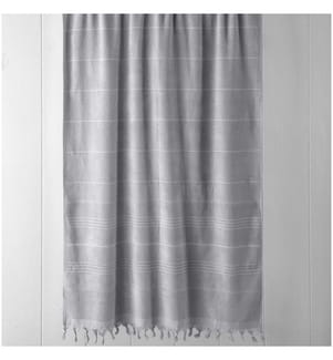 Fouta, Serviette De Plage, Gris Clair, Coton
