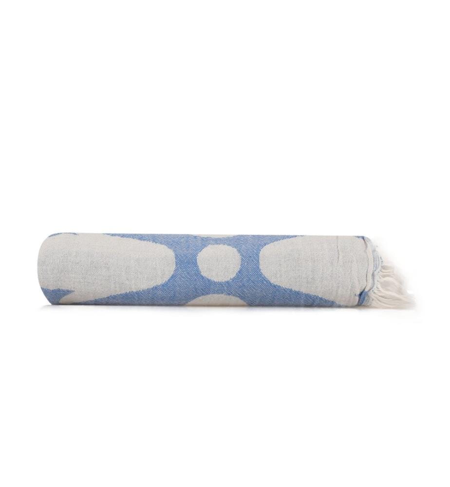 Fouta, telo mare, blu, 100% COTONE