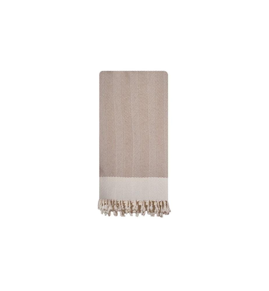 Fouta, serviette de plage, beige, 90 % COTON 10 % POLYESTER
