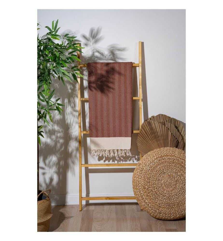 Fouta, serviette de plage, rouge carrelage, 90 % COTON 10 % POLYESTER