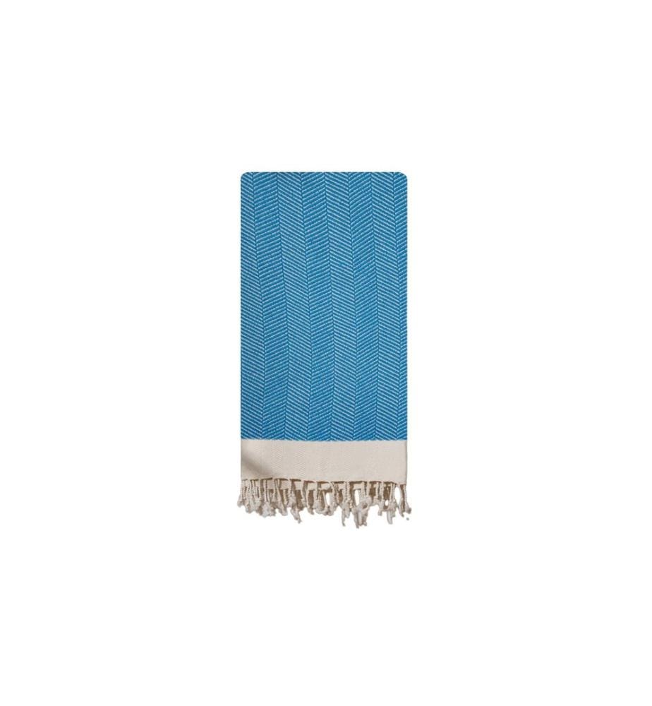 Fouta, serviette de plage, turquoise, 90 % COTON 10 % POLYESTER
