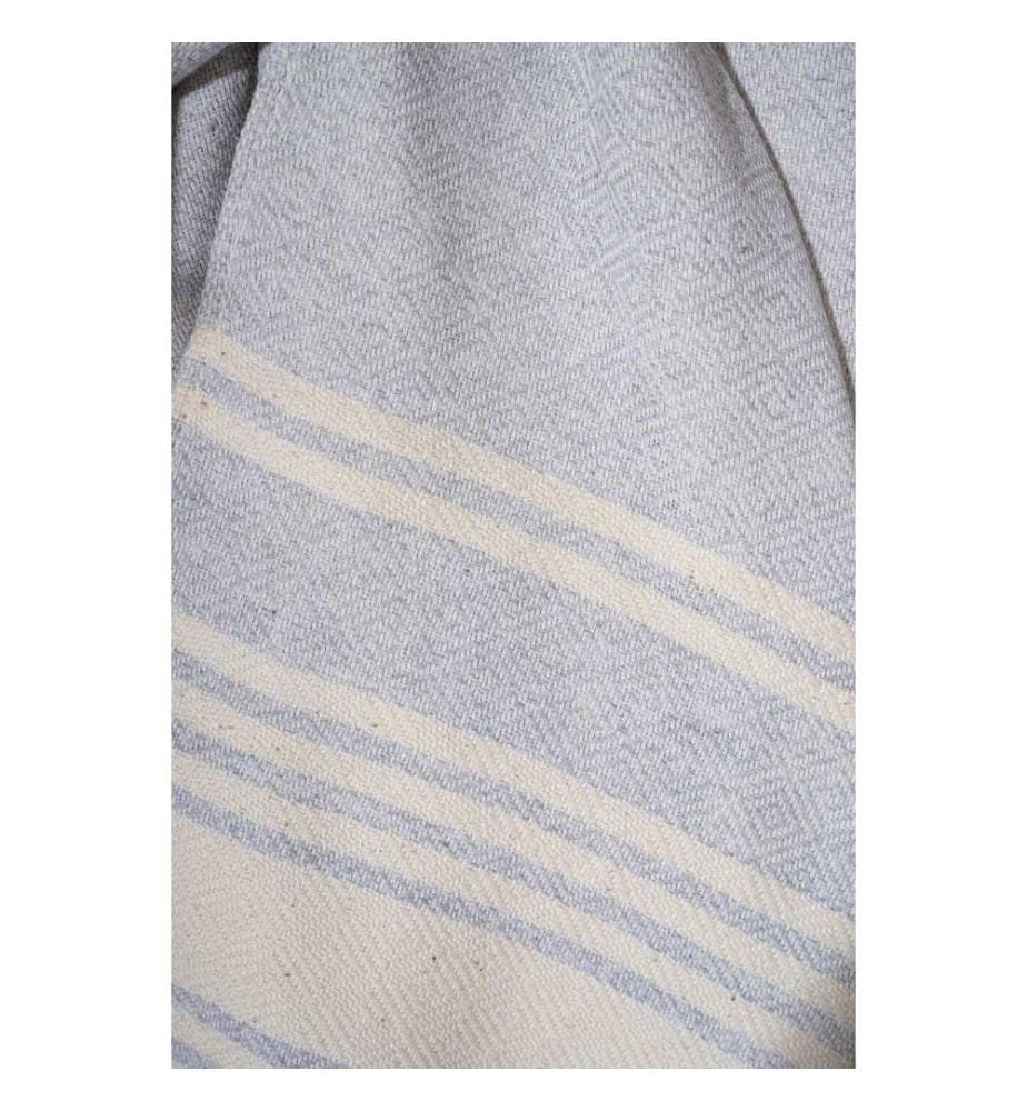Fouta, serviette de plage, grise, 60 % COTON 40 % POLYESTER