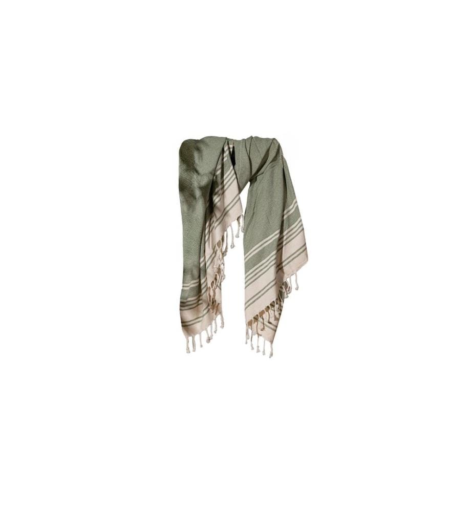 Fouta, serviette de plage, vert foncé, 60 % COTON 40 % POLYESTER
