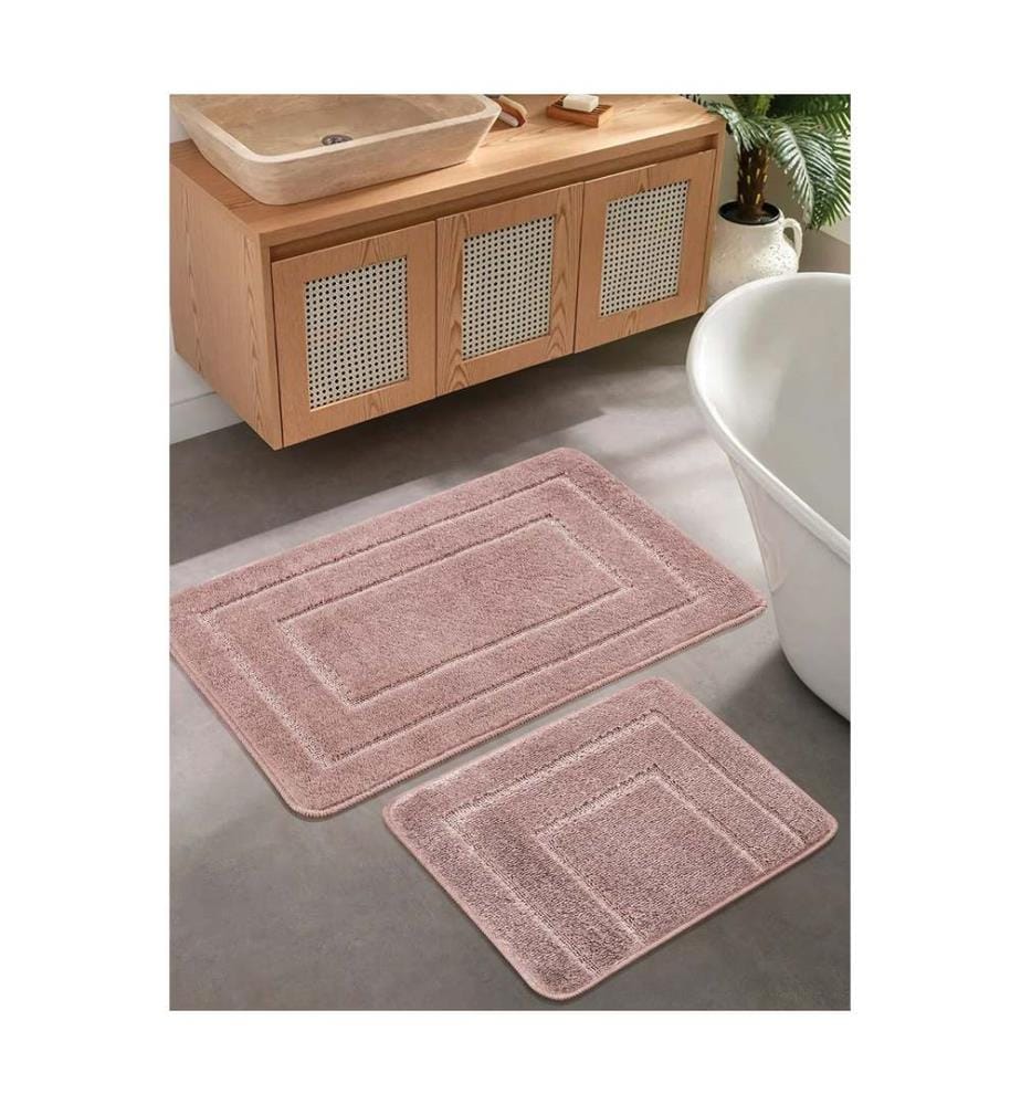 Bathmat Set, 2 Pieces, Mink, 100% POLYPROPYLENE