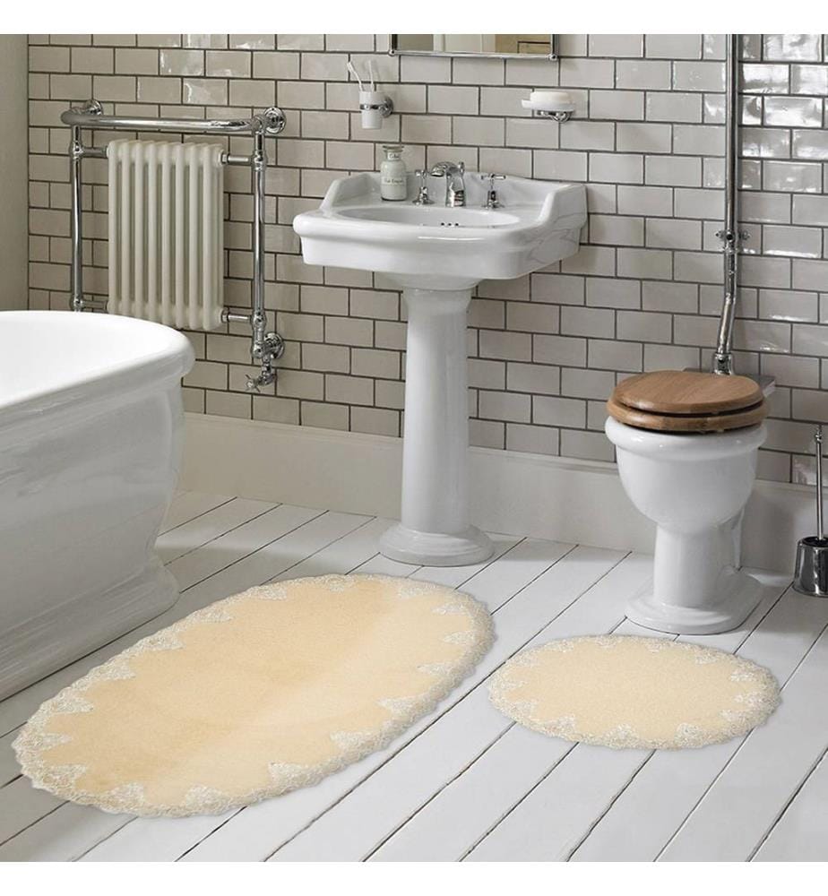 Badematten-Set, 2 Stück, Cappuccino, 100% Polyester
