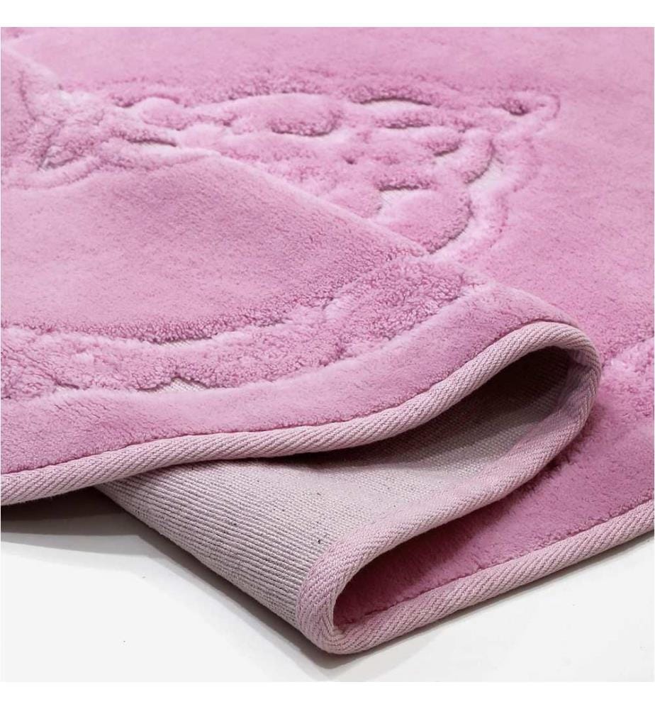 Ensemble de tapis de bain, 2 pièces, poudre, 100 % COTON