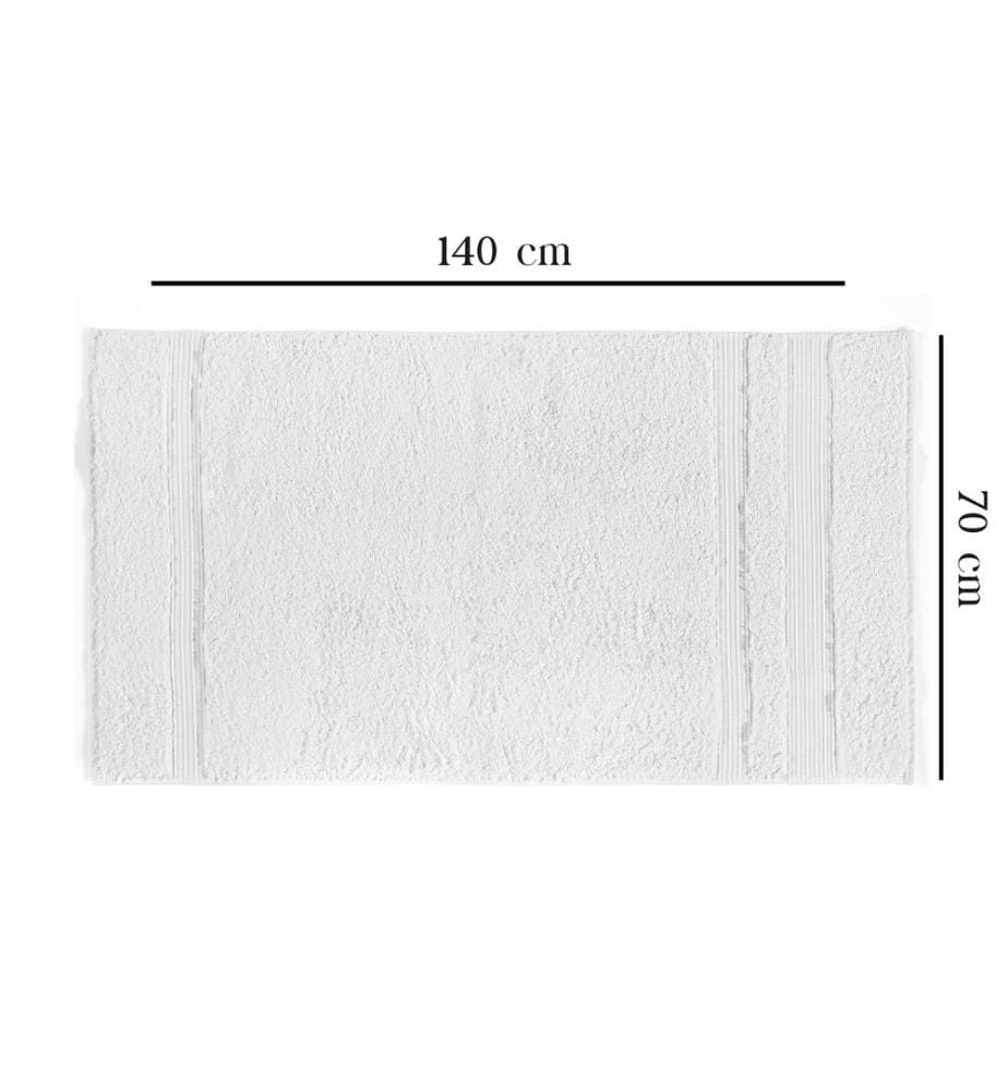 Serviette de bain, blanc, 60% coton / 40% bambou