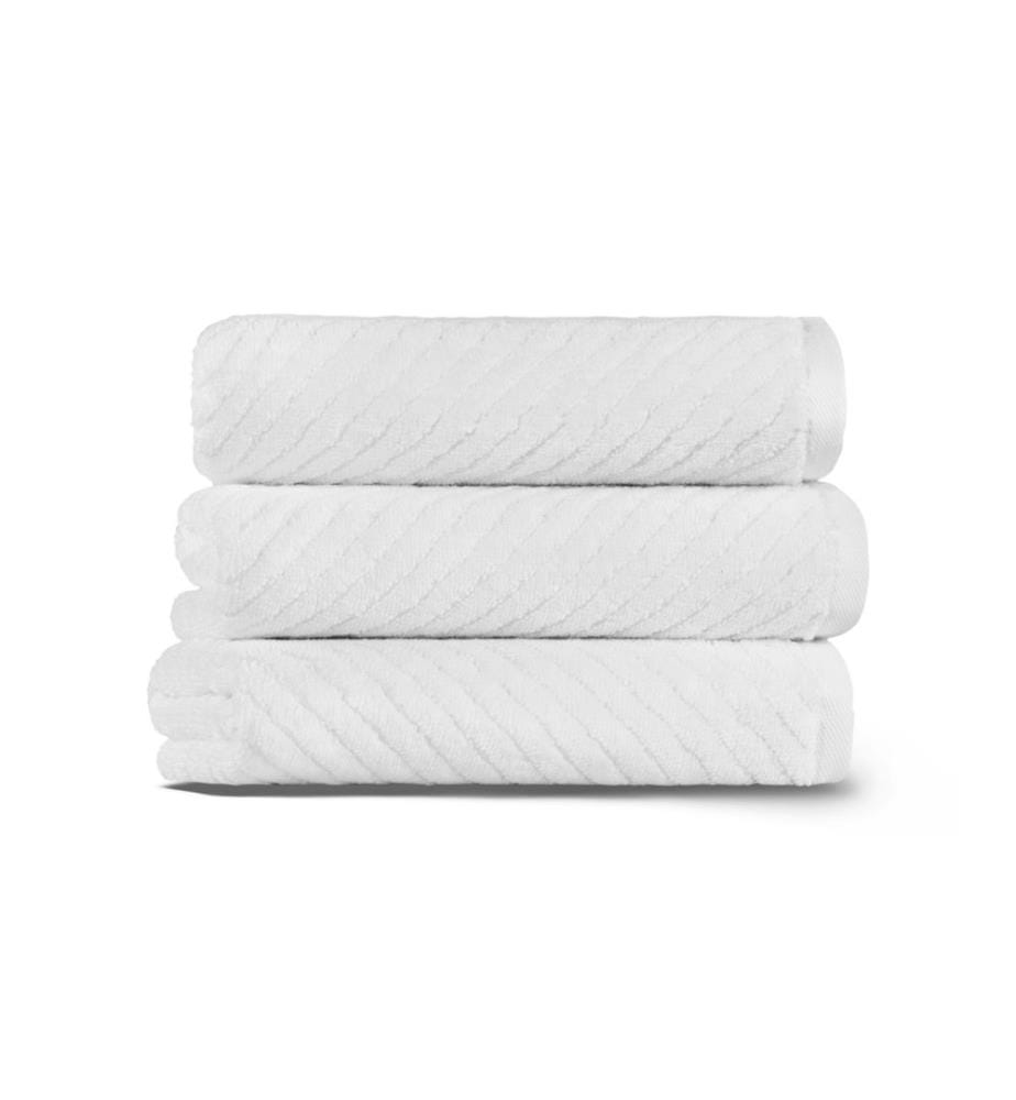 Serviette de toilette, blanche, 100 % COTON