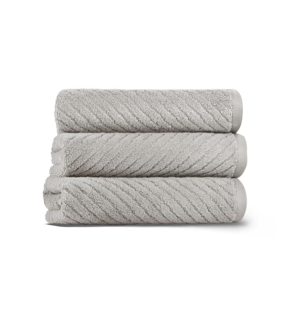 Serviette de toilette, gris clair, 100% coton