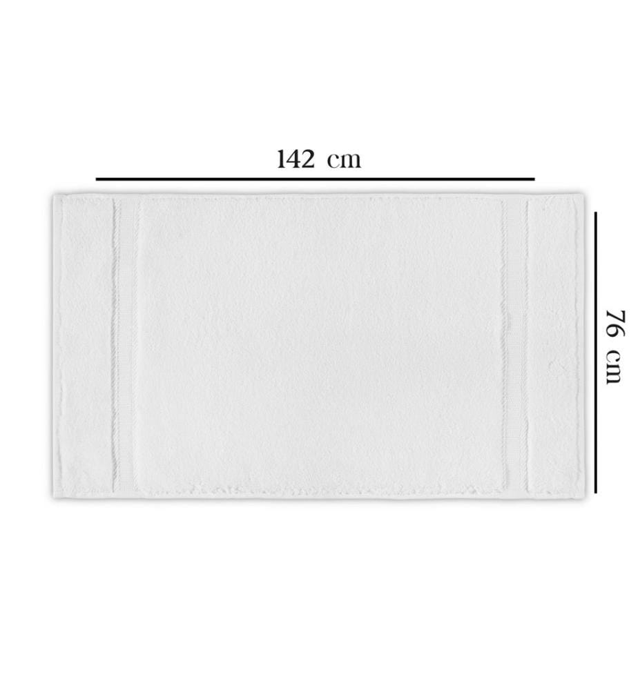 Serviette de bain, blanche, 65% coton / 35% lyocell