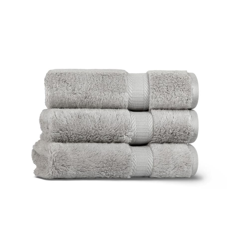 Asciugamano, grigio chiaro, 65% cotone / 35% lyocell