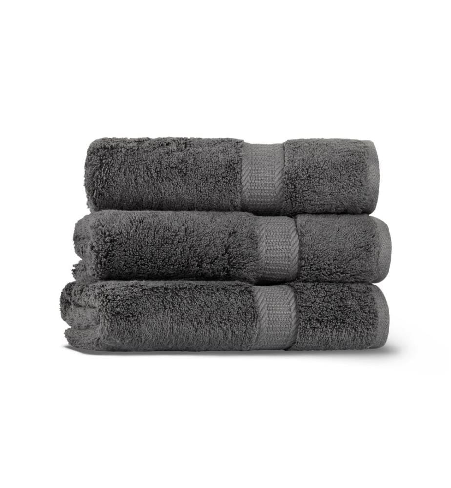 Waschhandtuch, Anthrazit, 65% Baumwolle / 35% Lyocell