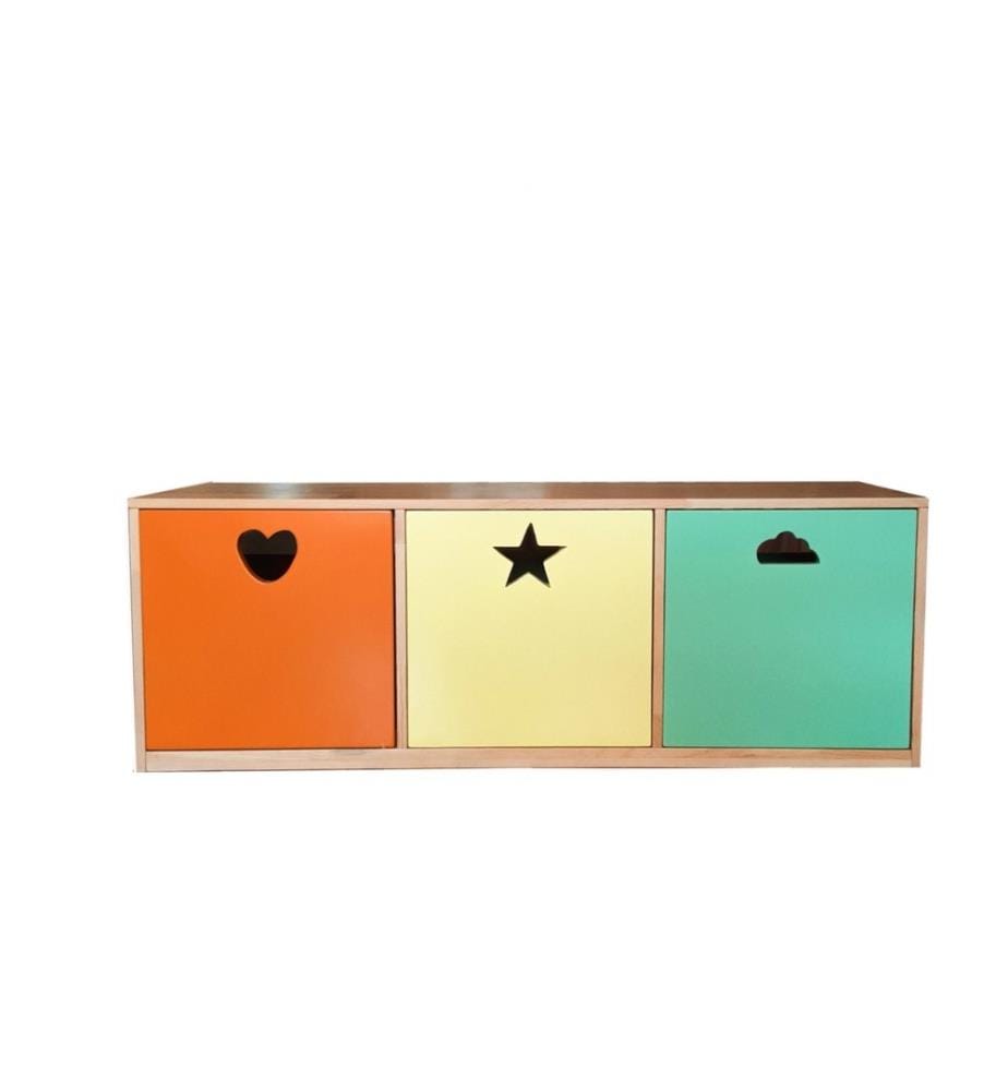 Multi Purpose Cabinet, Multicolor, Pine