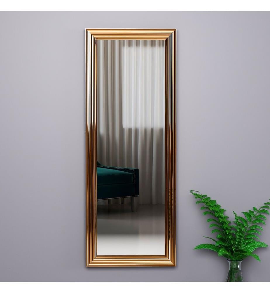 Specchio, bronzo, MDF, specchio da molo con cornice in bronzo