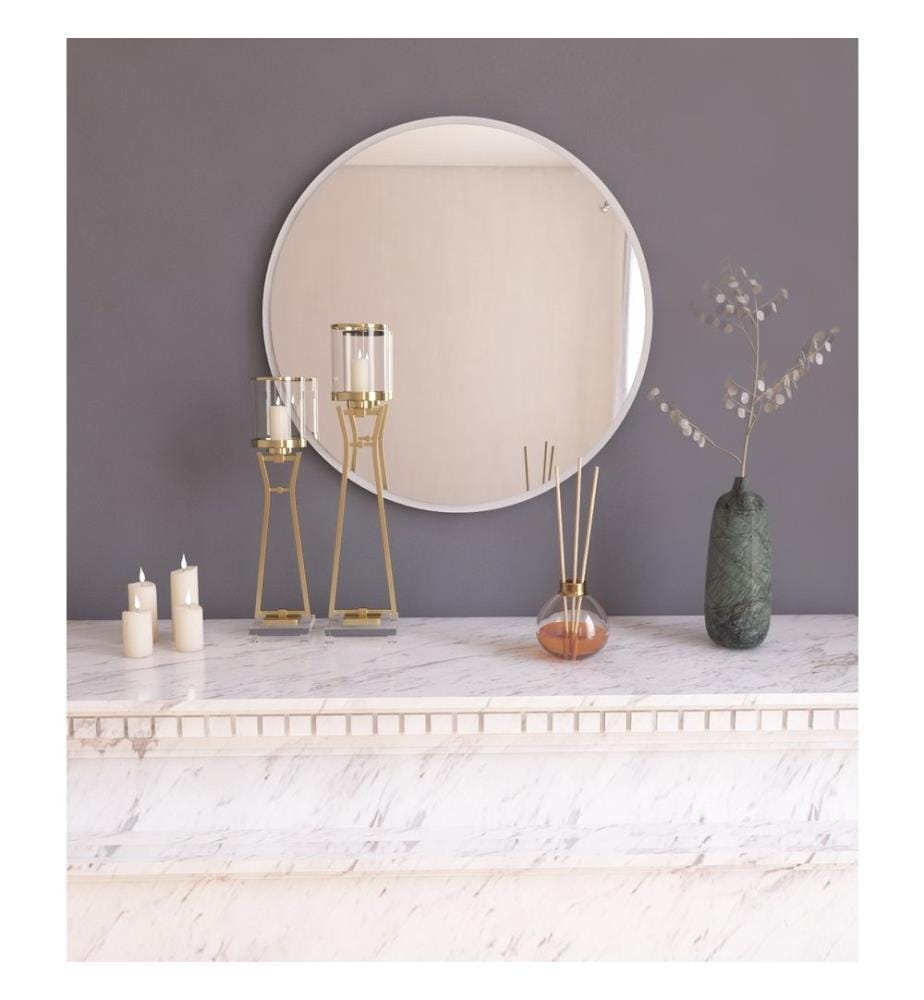 Specchio, Bianco, MDF, Specchio Rotondo