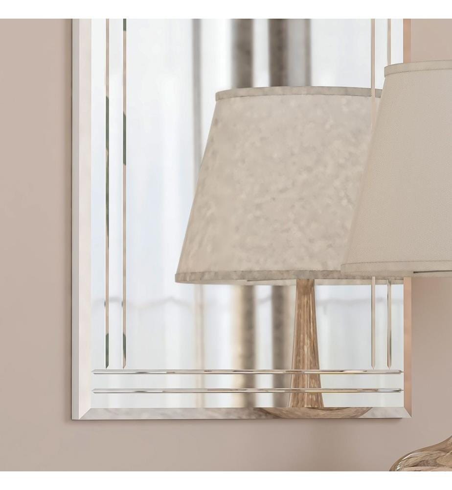 Set di specchi decorativi, 3 pezzi, trasparenti, MDF