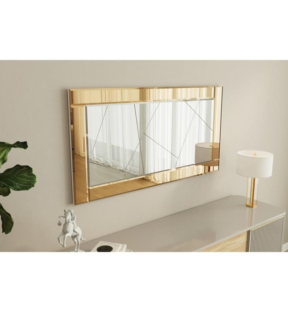 Specchio, Bronzo, Bianco, 100% MDF