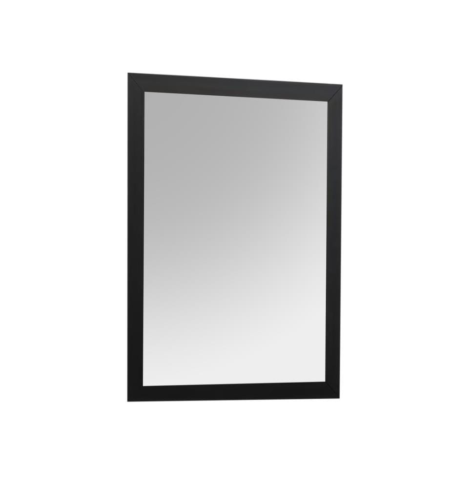 Specchio decorativo, nero, plastica
