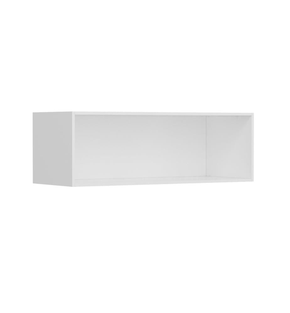 Mobiletto da parete, bianco, pannello truciolare rivestito in melamina