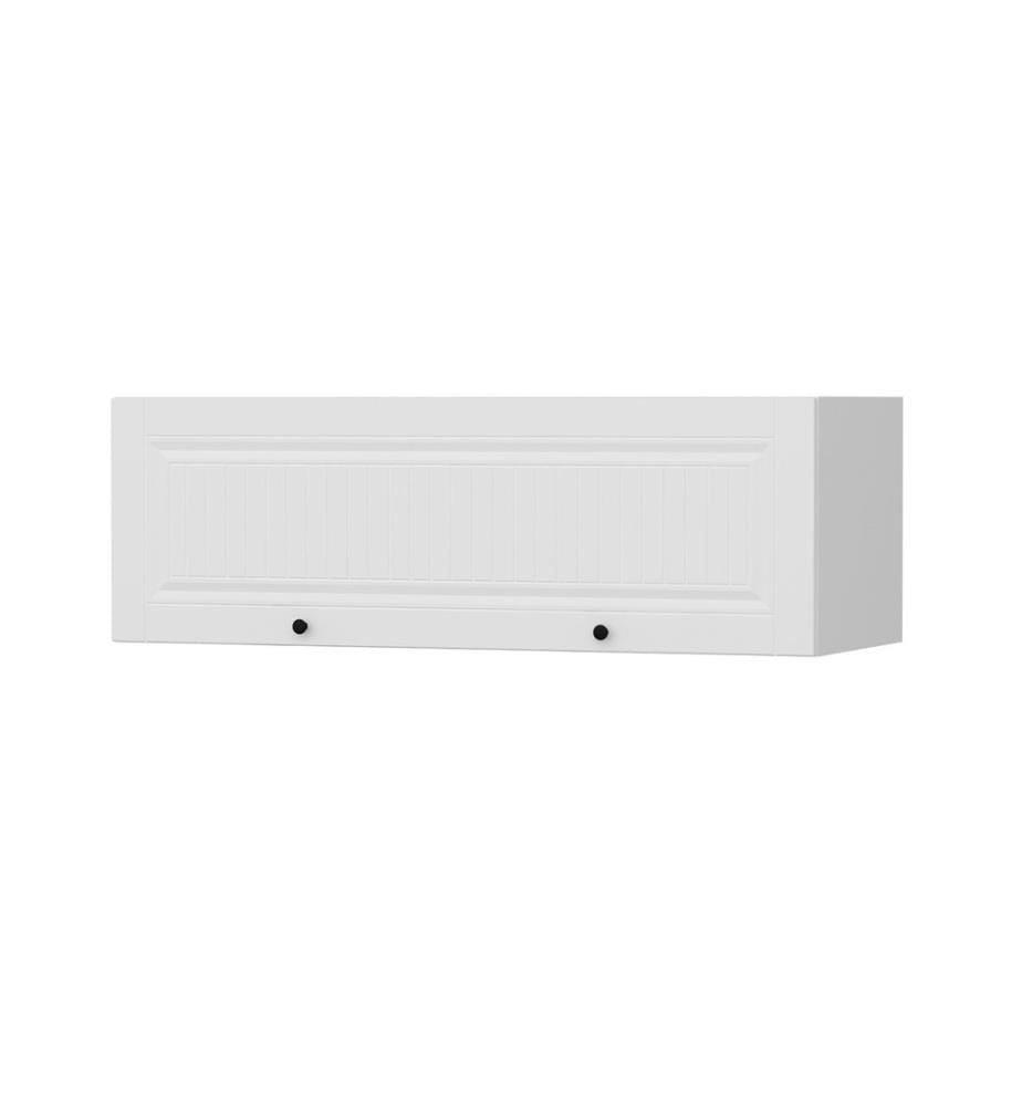 Mobiletto da parete, bianco, pannello truciolare rivestito in melamina