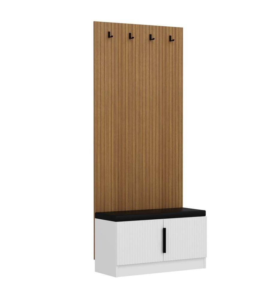 Hall Stand, blanc, panneau de particules mélaminé