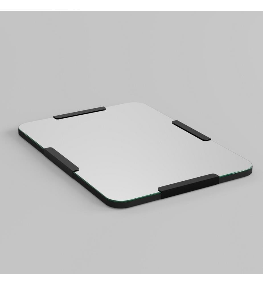Specchio decorativo, nero, MDF