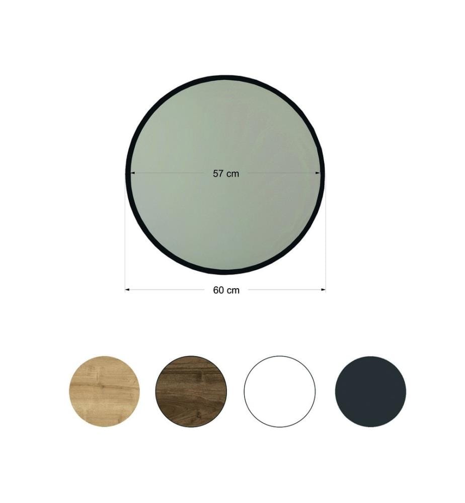 Specchio decorativo, nero, MDF