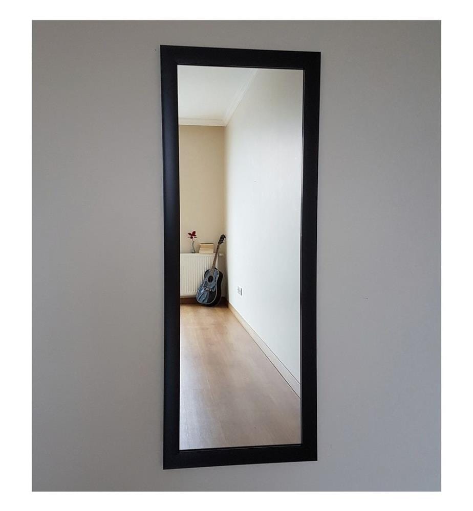 Specchio, nero, cornice laminata