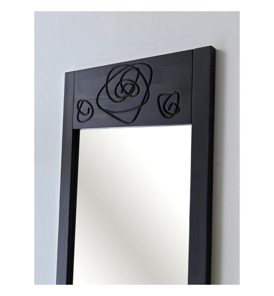Specchio Cheval, antracite, legno massello