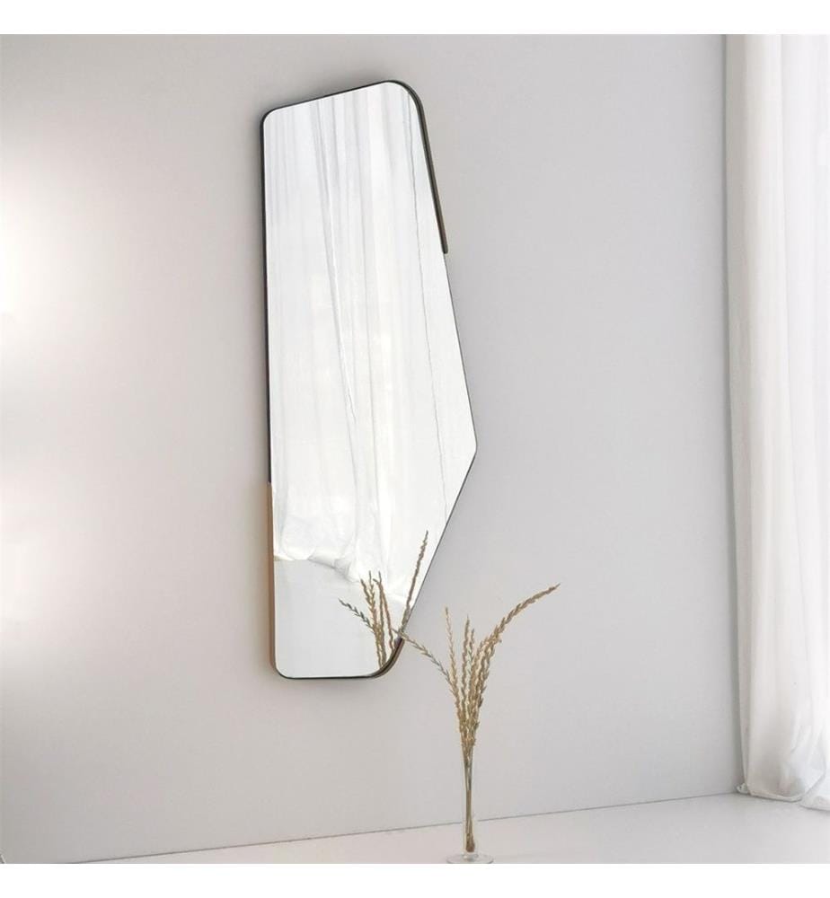 Specchio, Nero, MDF, Cornice: Metallo