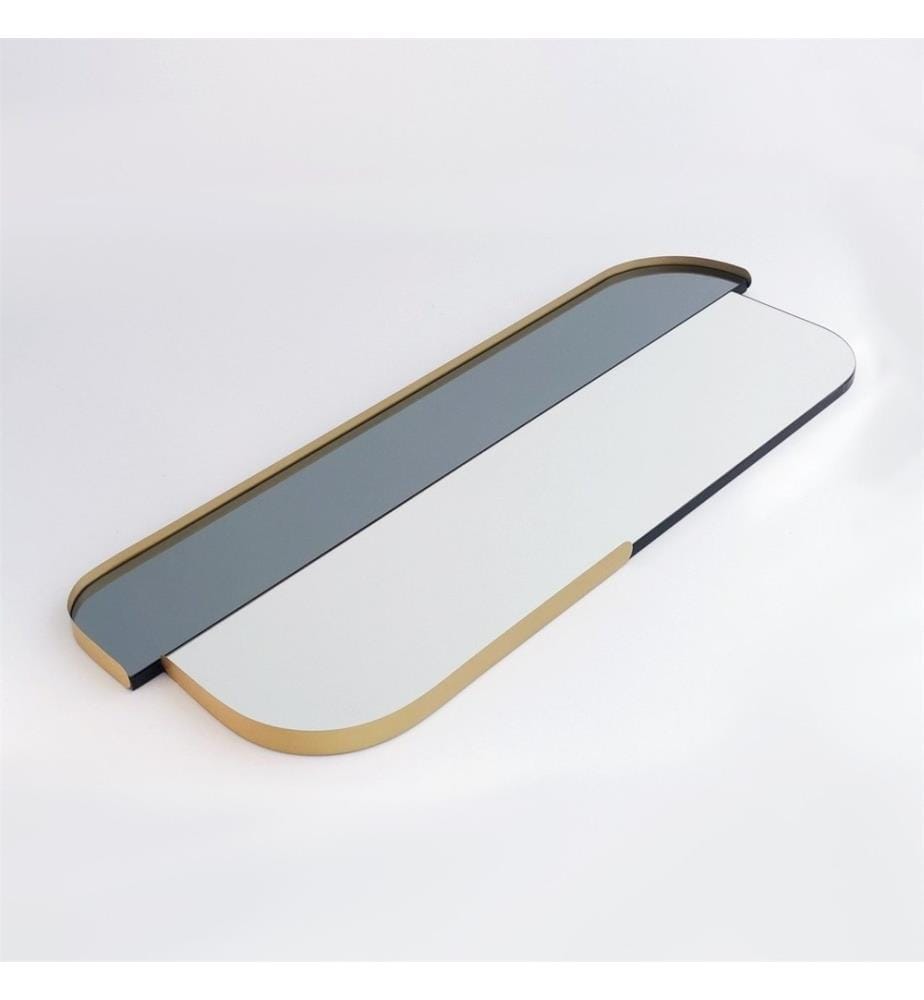 Specchio, Oro, MDF, Cornice: Metallo