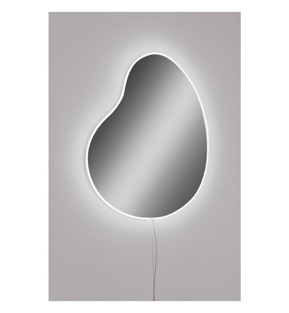 Miroir avec éclairage Led, blanc, miroir incassable résistant aux regards, miroir acrylique avec support MDF