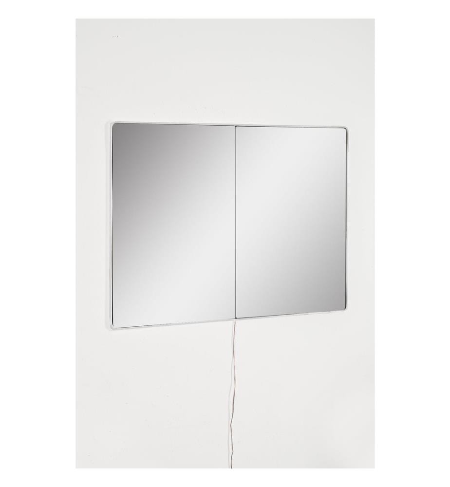 Mirror with Led Lighting, White, Shutterproof Unbreakable Mirror, Acrylic Mirror With MDF Backing