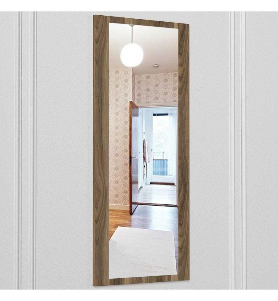 Miroir décoratif, noyer, panneau de particules mélaminé