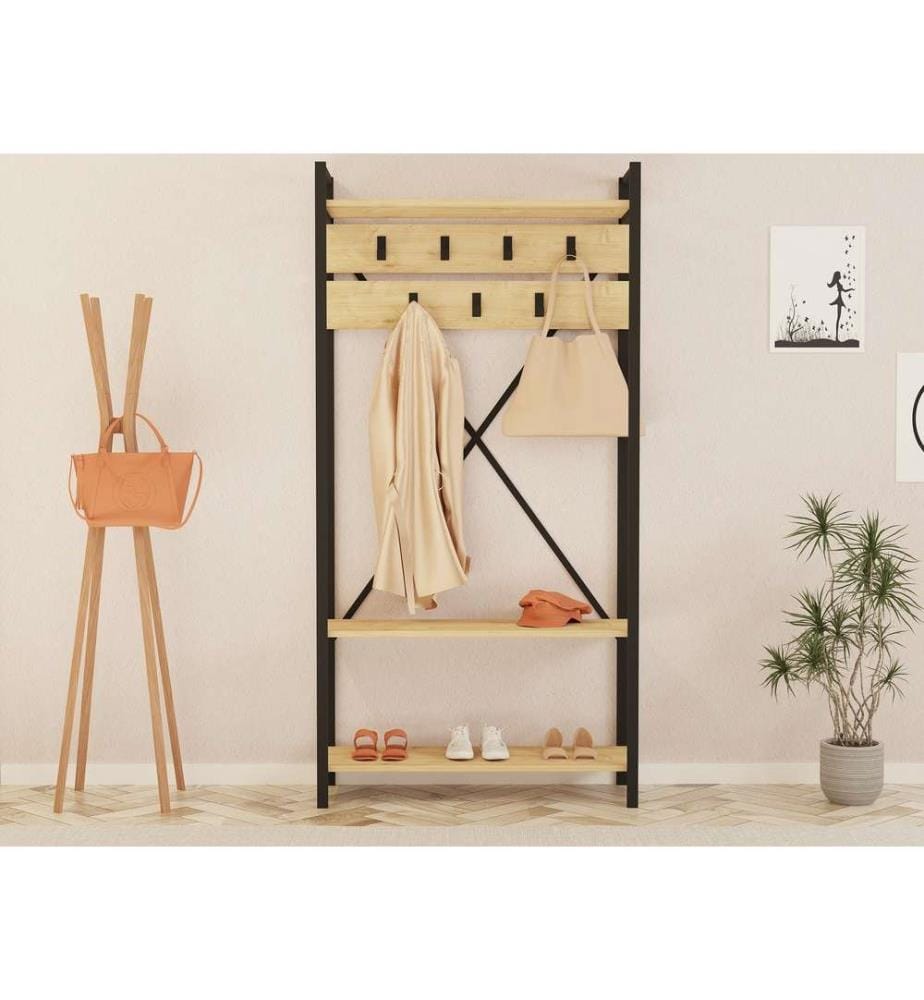 Hall Stand, Saphir, panneau de particules mélaminé