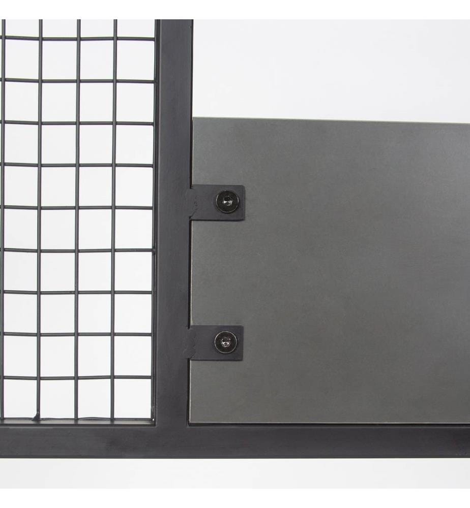 Hall Stand, Anthracite, Noir, Panneau de particules mélaminé, Cadre métallique