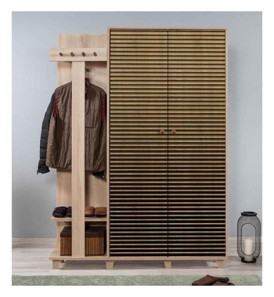 Hall Stand, Chêne Sonoma, Panneau de particules mélaminé