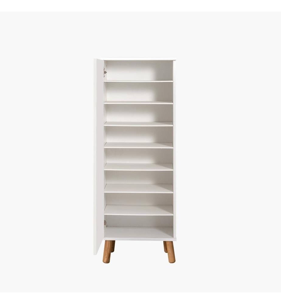 Meuble à chaussures, blanc, panneau de particules mélaminé