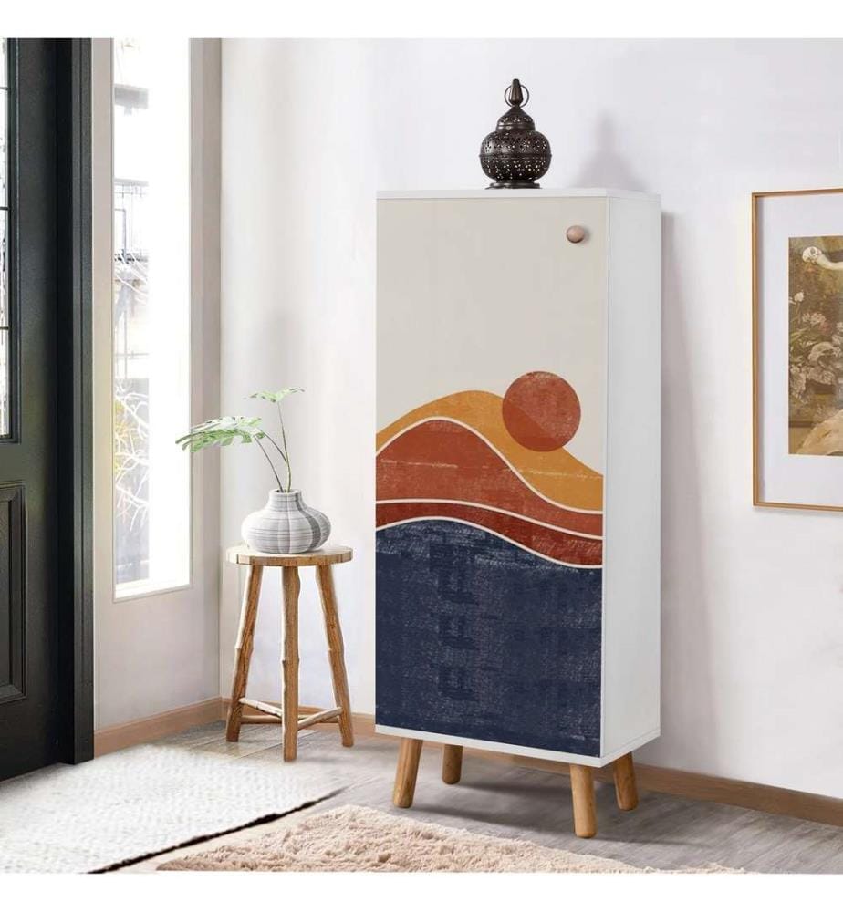 Meuble à chaussures, blanc, panneau de particules mélaminé