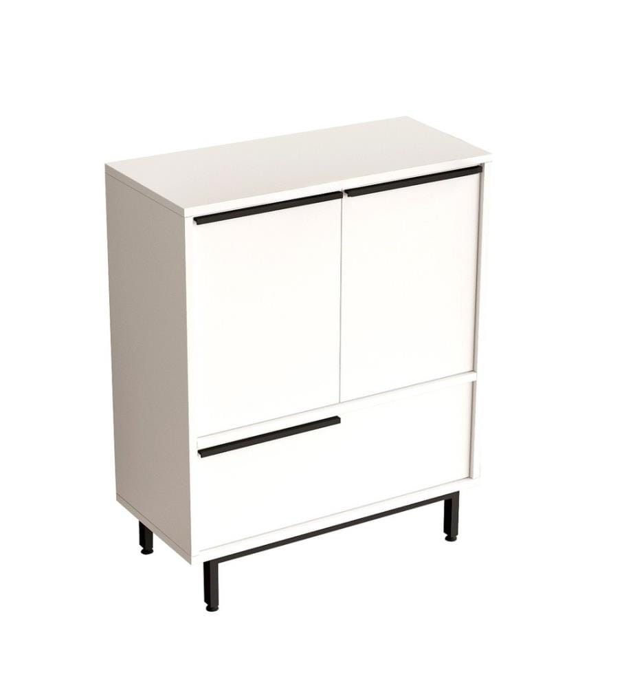 Meuble de cuisine, blanc, panneau de particules mélaminé