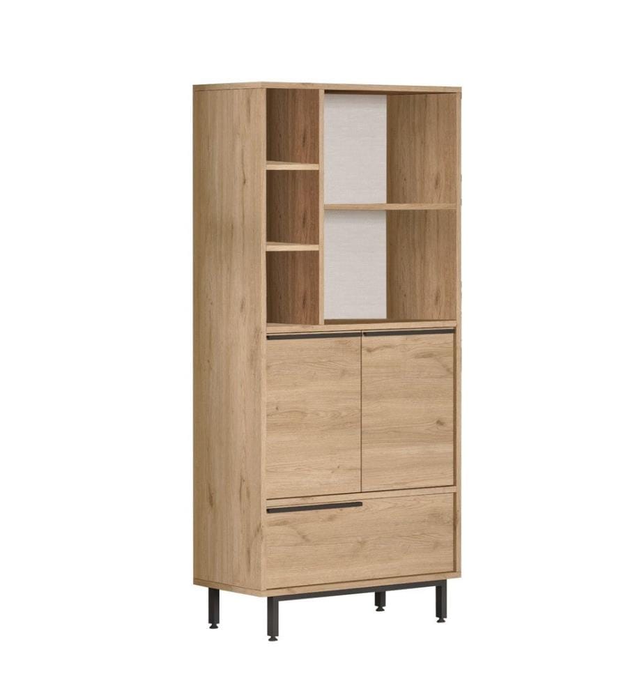 Mobile da cucina, noce, pannello truciolare rivestito in melamina