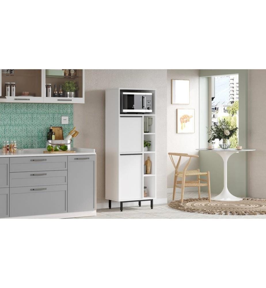 Meuble de cuisine, blanc, panneau de particules mélaminé