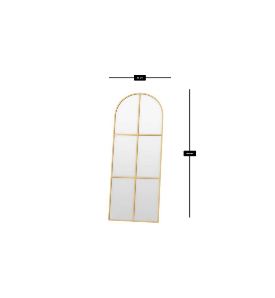Specchio a figura intera, oro, 100% metallo