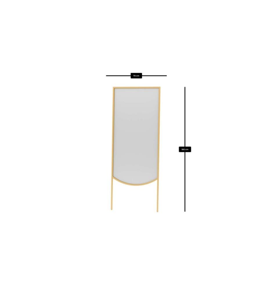 Specchio a figura intera, oro, 100% metallo