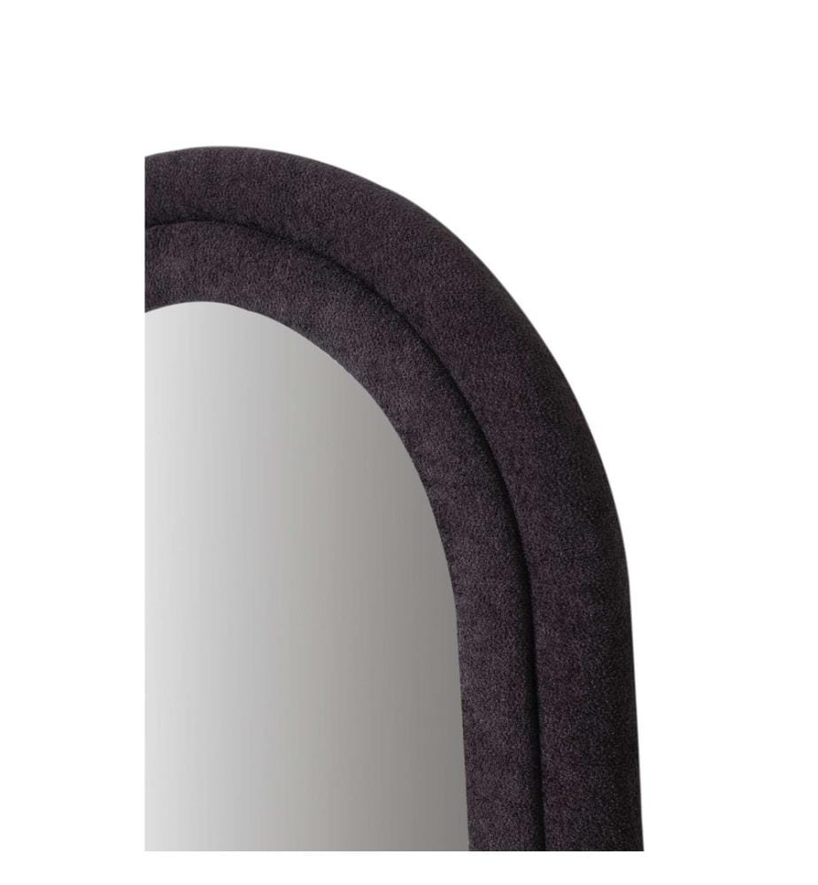 Specchio a figura intera, nero, 100% MDF
