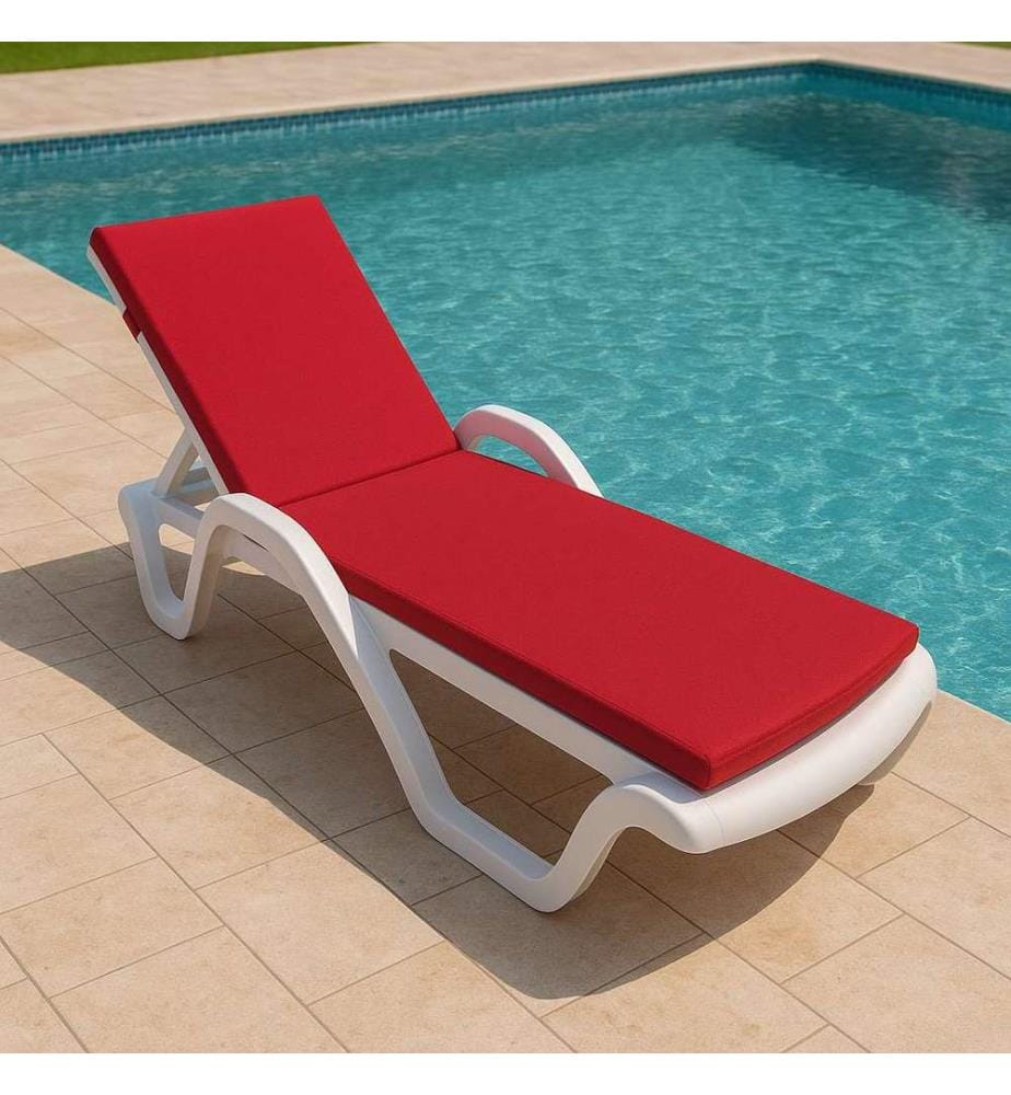 Cuscino per lettino prendisole, rosso, 100% poliestere