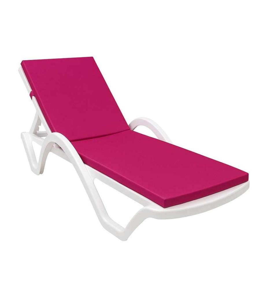 Coussin de chaise longue, rose, 100% POLYESTER